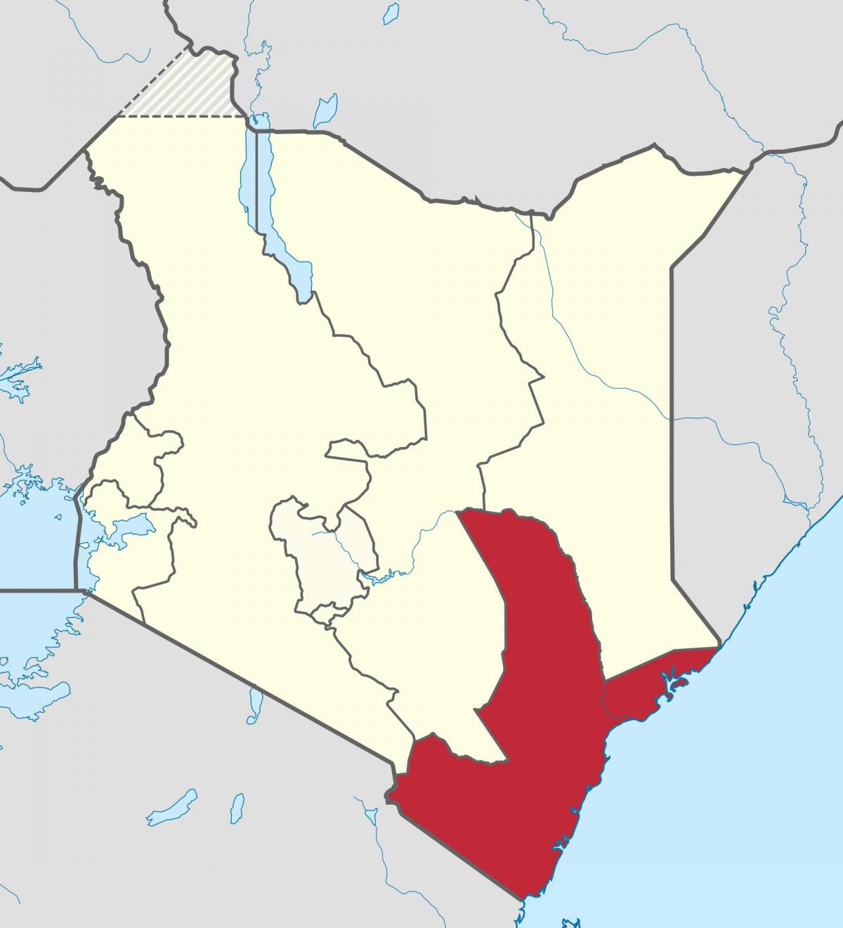 harta coasta provinciei Kenya
