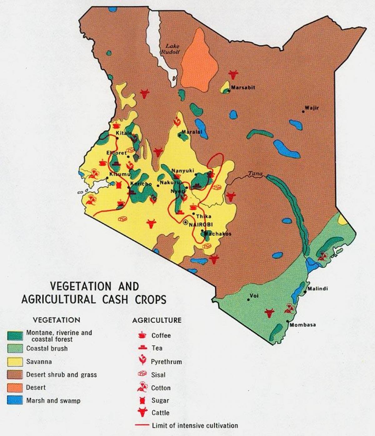 harta Kenya resurselor naturale