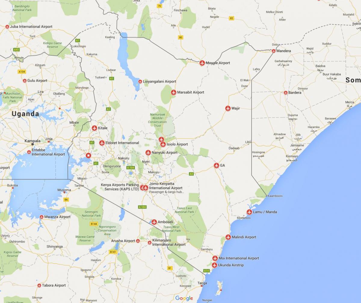 harta Kenya aeroporturi