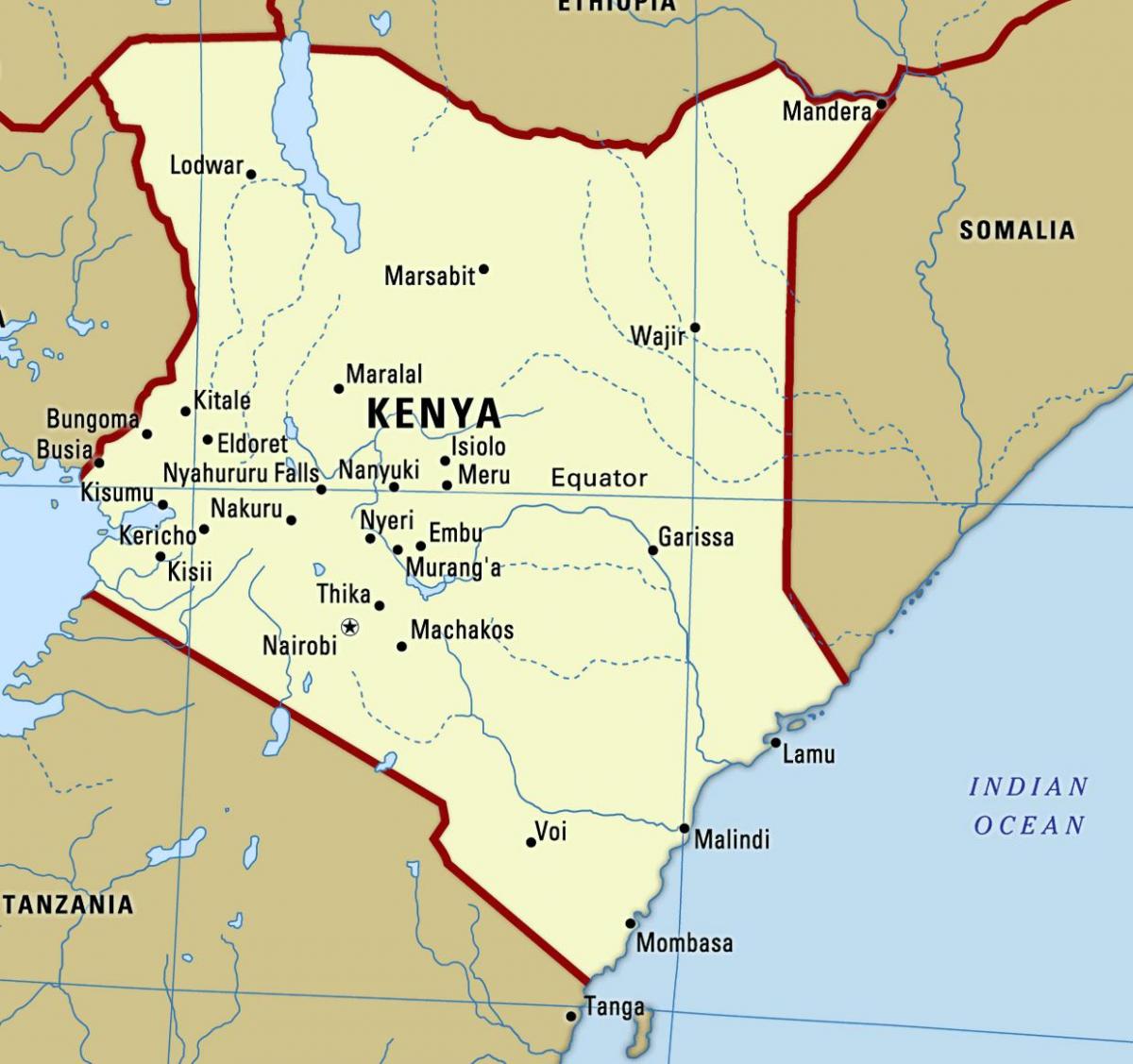 harta Kenya hartă imagine