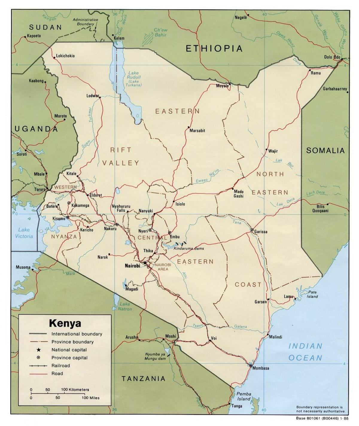Kenya râuri hartă