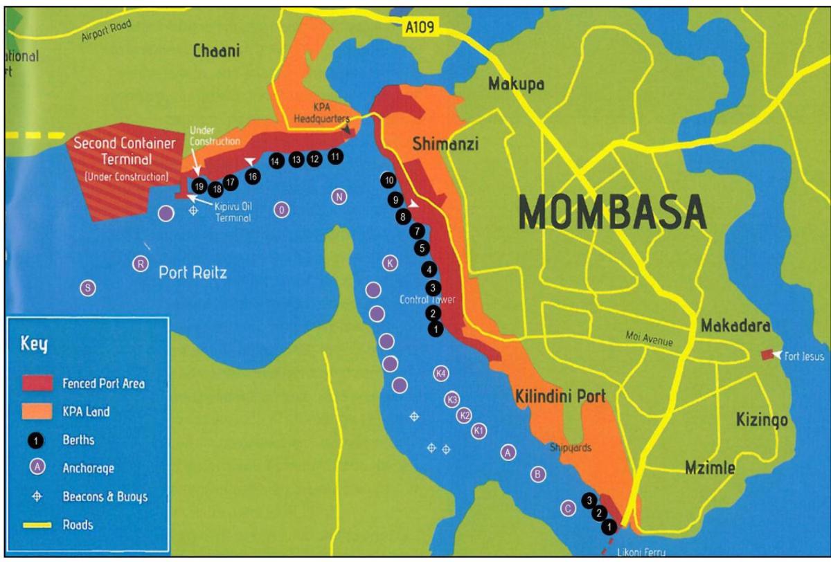 harta de mombasa, Kenya