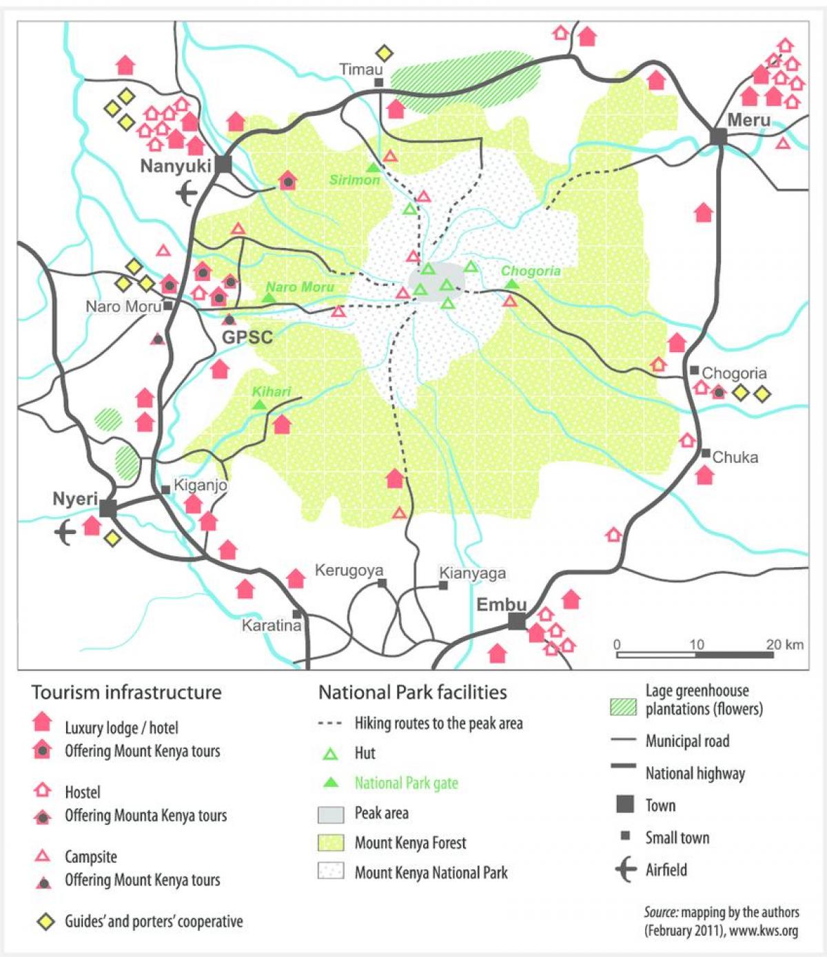 mt Kenya pe harta africa