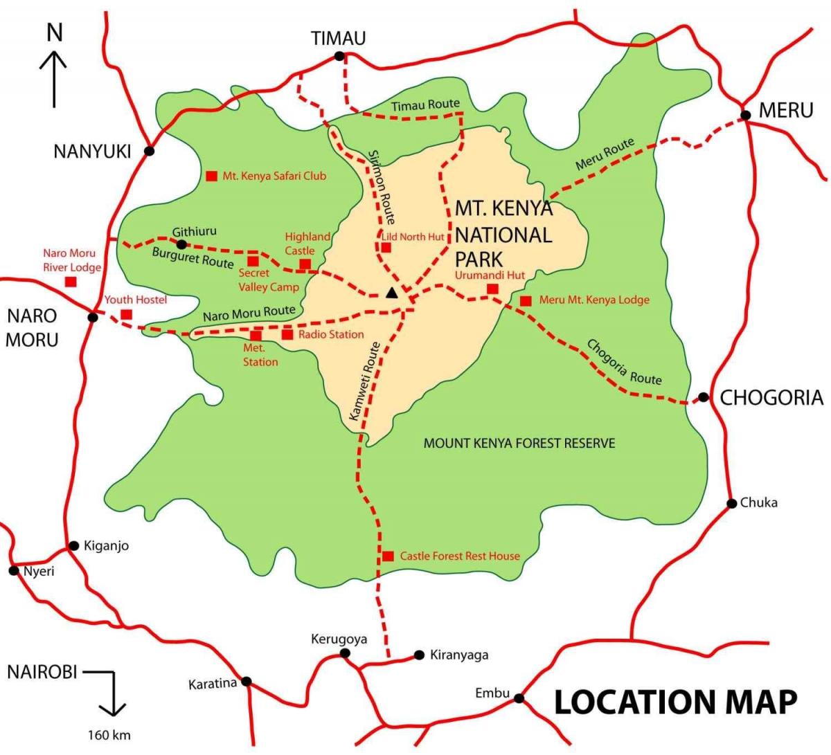 harta muntele Kenya