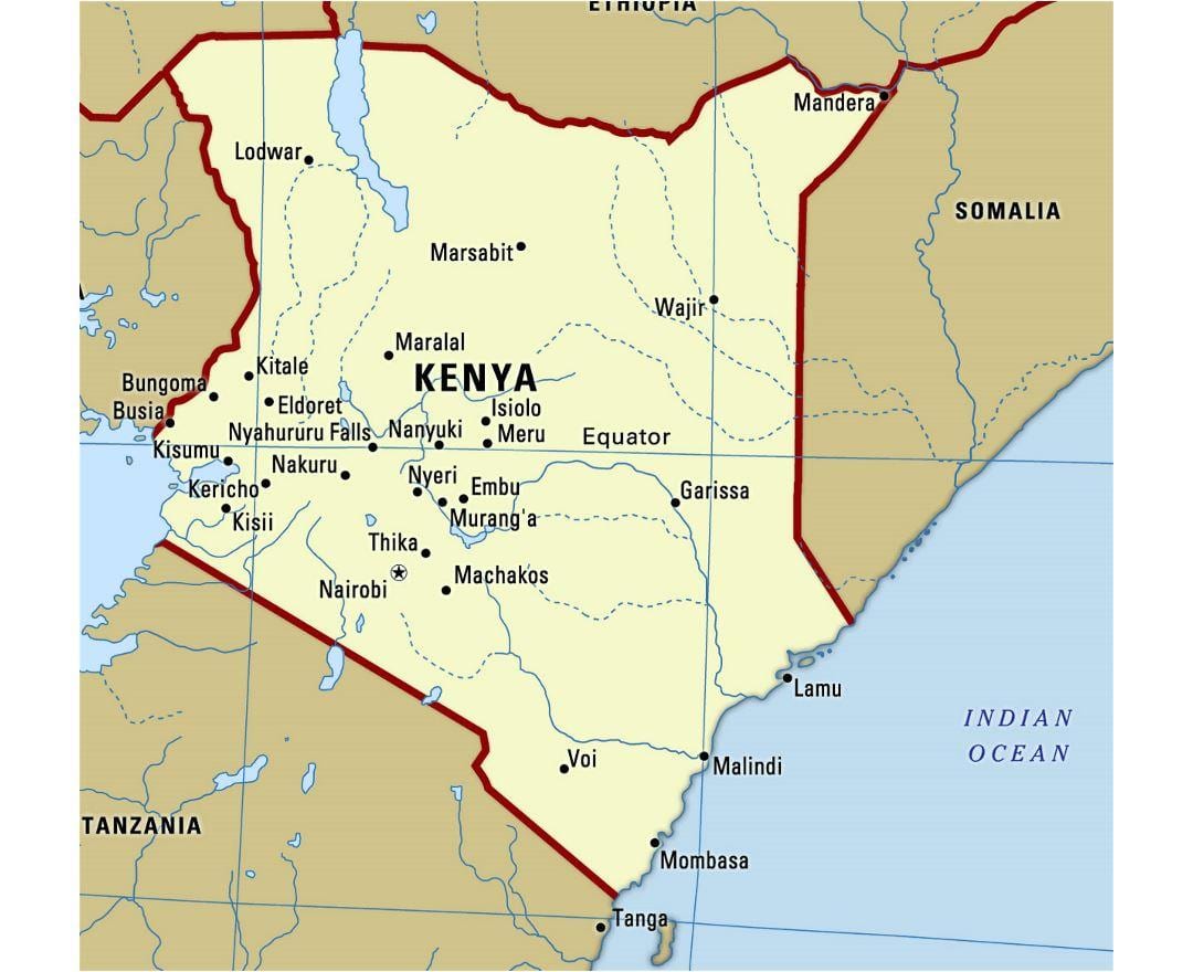 ecuator în Kenya hartă