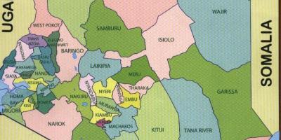 Județele din Kenya hartă