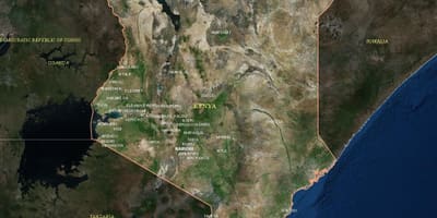 Harta din satelit harta Kenya