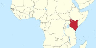 Harta africii arată Kenya