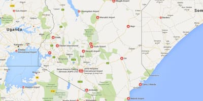 Harta Kenya aeroporturi