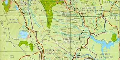 Harta Kenya centrală
