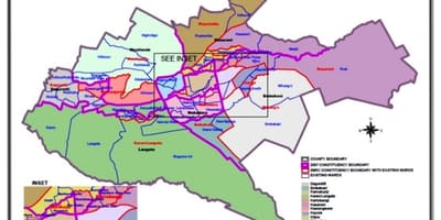 Kenya limitele circumscripțiilor hartă