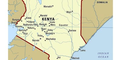 Ecuator în Kenya hartă