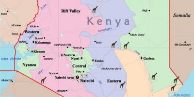 O hartă din Kenya