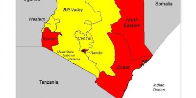 Harta Kenya malarie