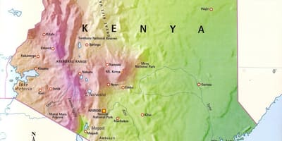 Harta munții Kenya