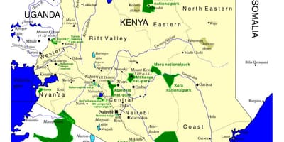 Harta Kenya pasăre