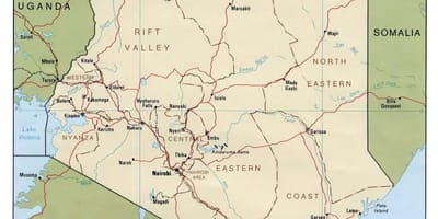 Kenya râuri hartă