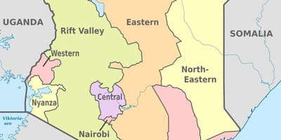 Kenya administrative hartă