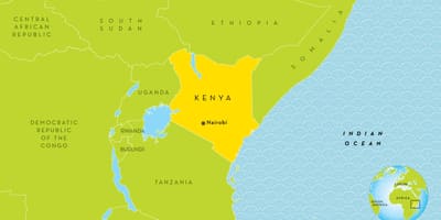 Nairobi, Kenya pe harta