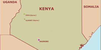 Harta de simplu hartă din Kenya